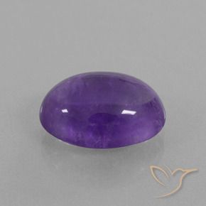Améthyste Violet moyen-léger naturelle ovale, 6.34 ct, Transparent