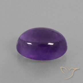 Améthyste Violet moyen naturelle ovale, 6.95 ct, Transparent