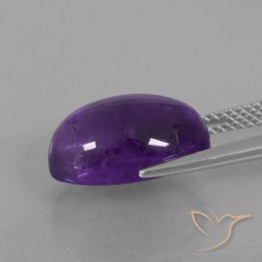 Améthyste Violet moyen naturelle ovale, 6.95 ct, Transparent