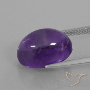 Améthyste Violet moyen naturelle ovale, 7.85 ct, Transparent