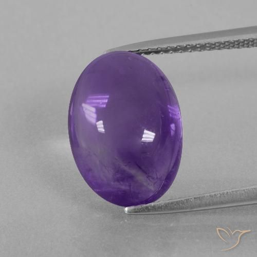 6.46ct Naturel Violet moyen Améthyste, ovale, Transparent