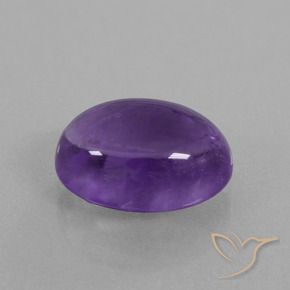 Améthyste Violet moyen naturelle ovale, 6.46 ct, Transparent