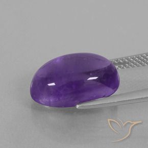 Améthyste Violet moyen naturelle ovale, 6.46 ct, Transparent