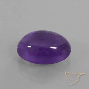 Améthyste Violet moyen naturelle ovale, 6.41 ct, Transparent