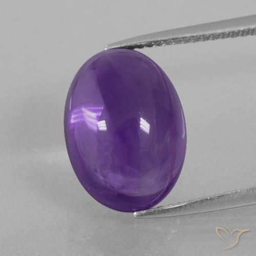 Améthyste Violet moyen naturelle Coupe ovale, 8.55 ct, Transparent