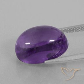 Améthyste Violet moyen naturelle Coupe ovale, 8.55 ct, Transparent
