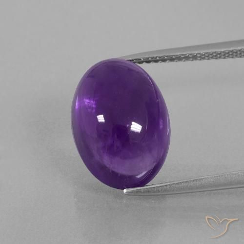 8.04ct Naturel Violet moyen Améthyste, ovale, Transparent