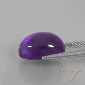 Améthyste Violet moyen naturelle ovale, 8.04 ct, Transparent