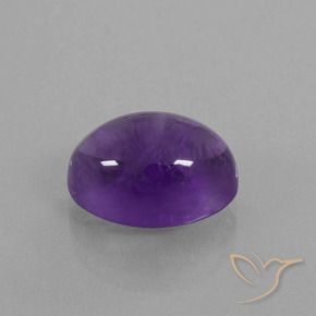 Améthyste Violet moyen naturelle ovale, 7.58 ct, Transparent