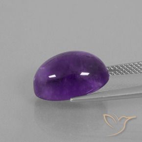 Améthyste Violet moyen naturelle ovale, 7.58 ct, Transparent