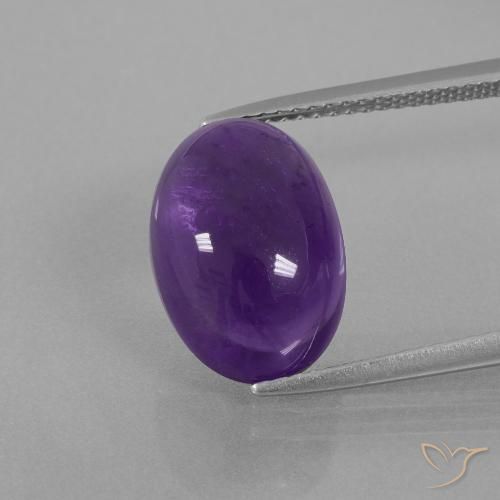 6.84ct Naturel Violet moyen Améthyste, ovale, Transparent