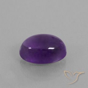 Améthyste Violet moyen naturelle ovale, 6.84 ct, Transparent