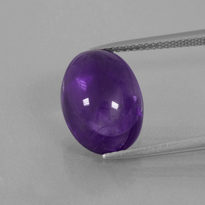 Améthyste Violet naturelle Coupe ovale, 7.27 ct, Transparent