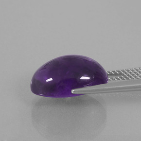 Améthyste Violet naturelle Coupe ovale, 7.27 ct, Transparent