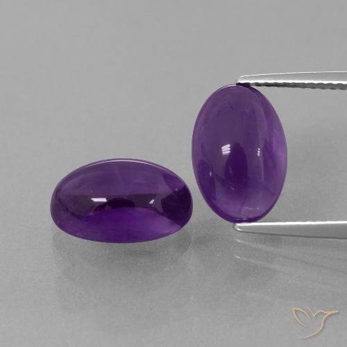 8.34ctw Naturel Violet rougeâtre Améthyste, ovale, Transparent