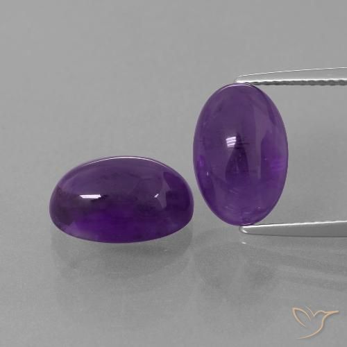 8.44ctw Naturel Violet rougeâtre Améthyste, ovale, Transparent