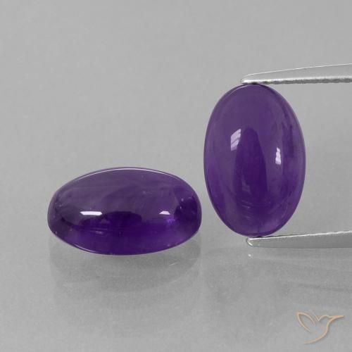 7.25ctw Naturel Violet moyen Améthyste, ovale, Transparent