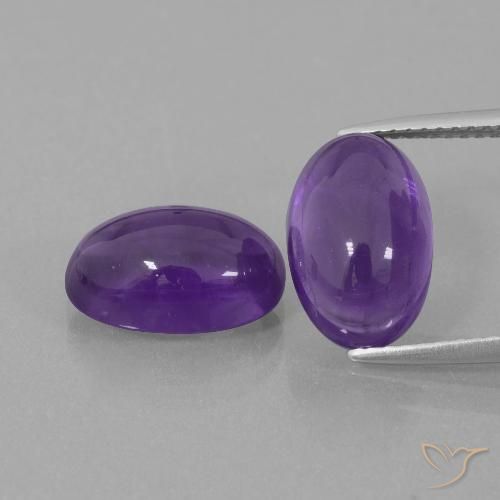 8.14ctw Naturel Violet moyen Améthyste, ovale, Transparent