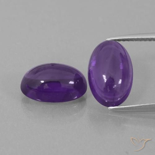 7.54ctw Naturel Violet moyen Améthyste, ovale, Transparent