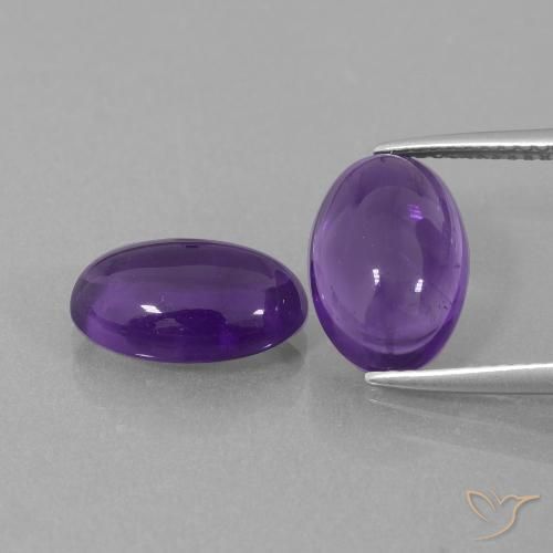 6.37ctw Naturel Violet moyen Améthyste, ovale, Transparent