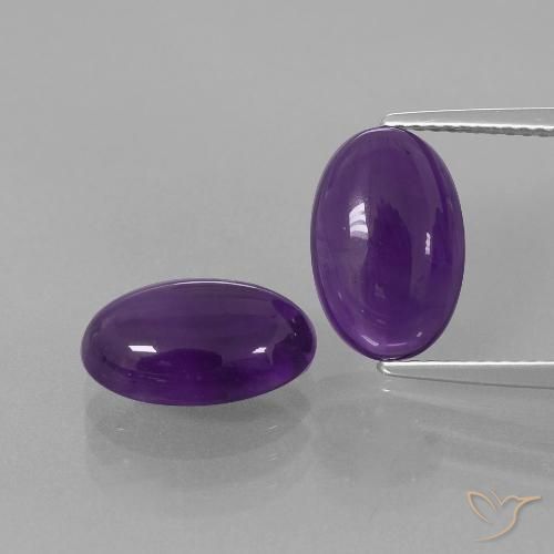 6.49ctw Naturel Violet foncé Améthyste, ovale, Transparent