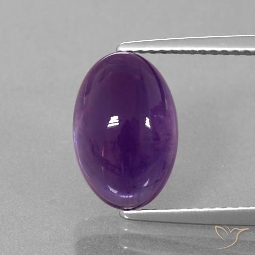3.88ct Naturel Violet rougeâtre Améthyste, ovale, Transparent