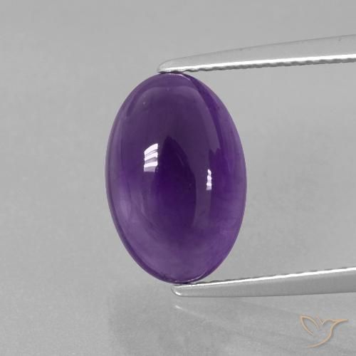 4.04ct Naturel Violet moyen-léger Améthyste, ovale, Transparent