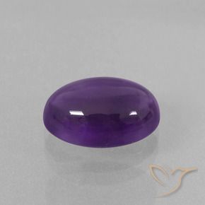 Améthyste Violet moyen-léger naturelle ovale, 4.04 ct, Transparent