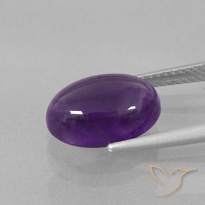 Améthyste Violet moyen-léger naturelle ovale, 4.04 ct, Transparent
