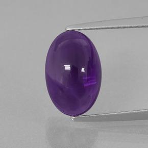 Améthyste violet naturelle coupe ovale, 4,17 ct, transparent