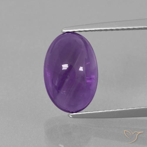 3.67ct Naturel Violet moyen Améthyste, ovale, Transparent