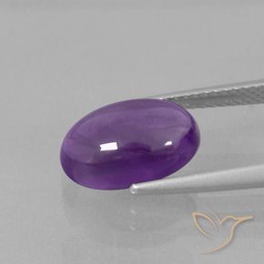 Améthyste Violet moyen naturelle ovale, 3.67 ct, Transparent