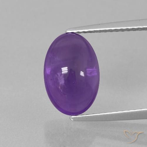 4.11ct Naturel Violet moyen-léger Améthyste, ovale, Transparent