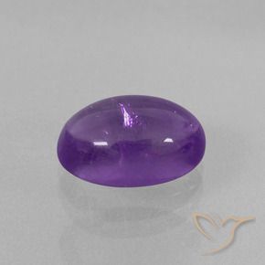 Améthyste Violet moyen-léger naturelle ovale, 4.11 ct, Transparent