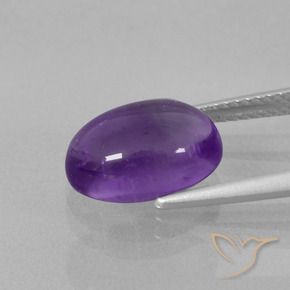 Améthyste Violet moyen-léger naturelle ovale, 4.11 ct, Transparent