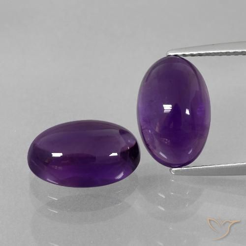 7.74ctw Naturel Violet moyen Améthyste, ovale, Transparent