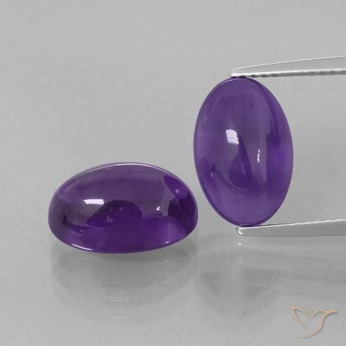 8.14ctw Naturel Violet moyen Améthyste, ovale, Transparent