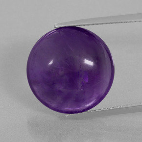 Améthyste Violet moyen naturelle Coupe roude, 15.98 ct, Transparent