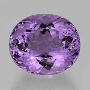 Améthyste violet naturelle coupe ovale, 17,09 ct, VVS