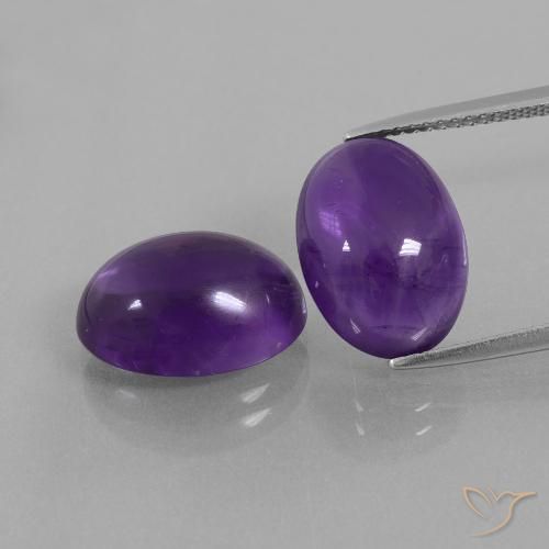 12.50ctw Naturel Violet moyen Améthyste, ovale, Transparent