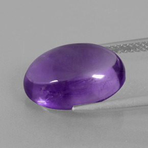 Améthyste Violet naturelle Coupe ovale, 5.58 ct, Transparent