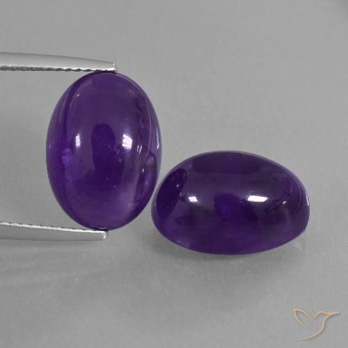 13.67ctw Naturel Violet moyen Améthyste, ovale, Transparent