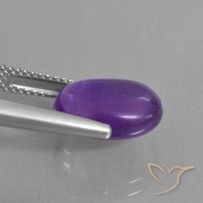 Améthyste Violet moyen-léger naturelle ovale, 5.18 ct, Transparent