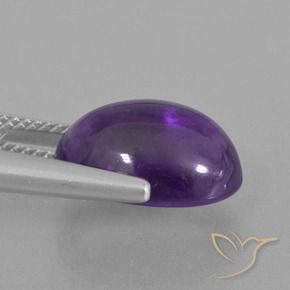 Améthyste Violet moyen naturelle ovale, 6.73 ct, Transparent