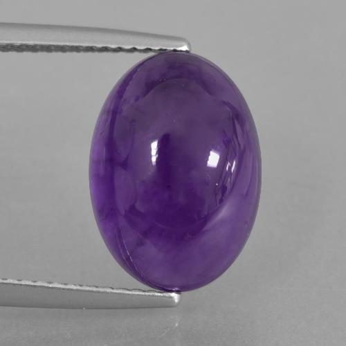 Améthyste Violet moyen naturelle Coupe ovale, 7.61 ct, Transparent