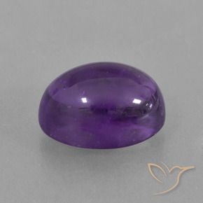 Améthyste Violet moyen-léger naturelle ovale, 6.87 ct, Transparent