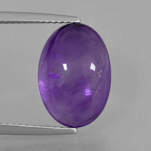 Améthyste Violet moyen naturelle Coupe ovale, 6.59 ct, Transparent