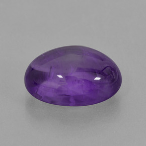 Améthyste Violet moyen naturelle Coupe ovale, 6.59 ct, Transparent