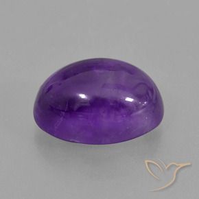 Améthyste Violet moyen naturelle ovale, 7.13 ct, Transparent