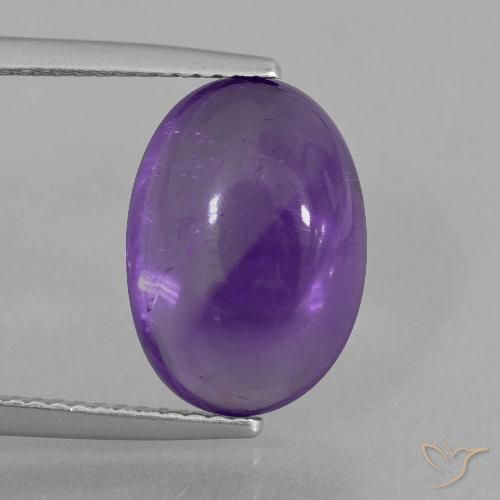 6.14ct Naturel Violet moyen Améthyste, ovale, Transparent